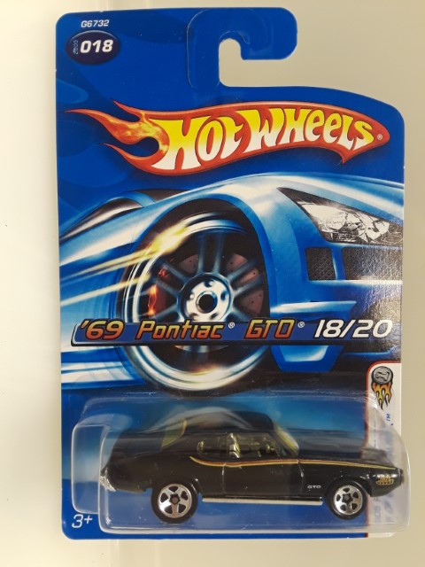 2005 Hot Wheels HW First Editions #18/20 Realistix ‘69 Pontiac GTO Black